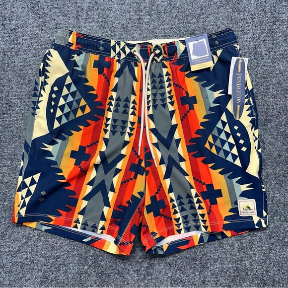 Pendleton Shoreside Swim Trunks Hyrdoliner Aztec 7" Inseam - Picture 1 of 13